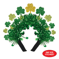 6 Pack Bulk Sparkle Shamrock Headband St. Patrick's Day - view 5