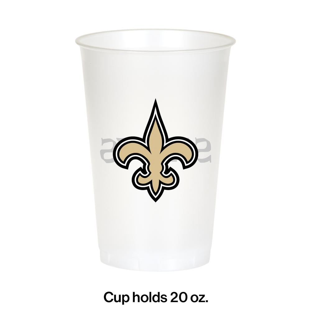 New Orleans Saints Plastic Cup, 20Oz, 8 ct