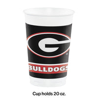 University Of Georgia 20 Oz Plastic Cups, 8 ct