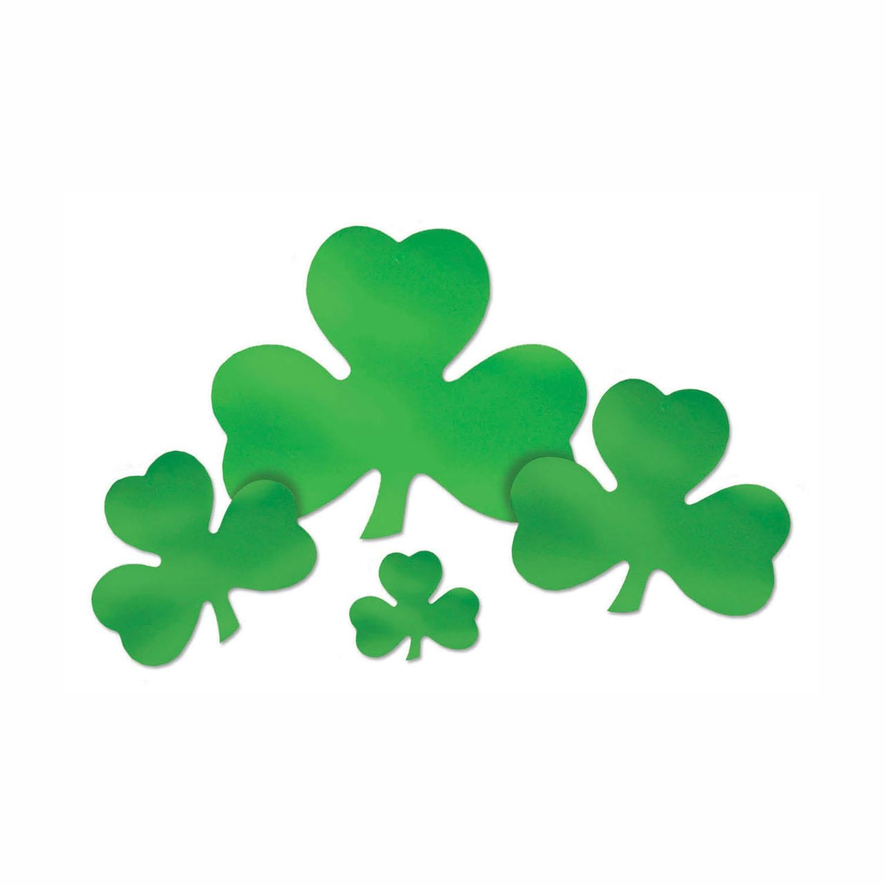 St. Patrick's Day Foil Shamrock Cutout - Bulk 24 Pack