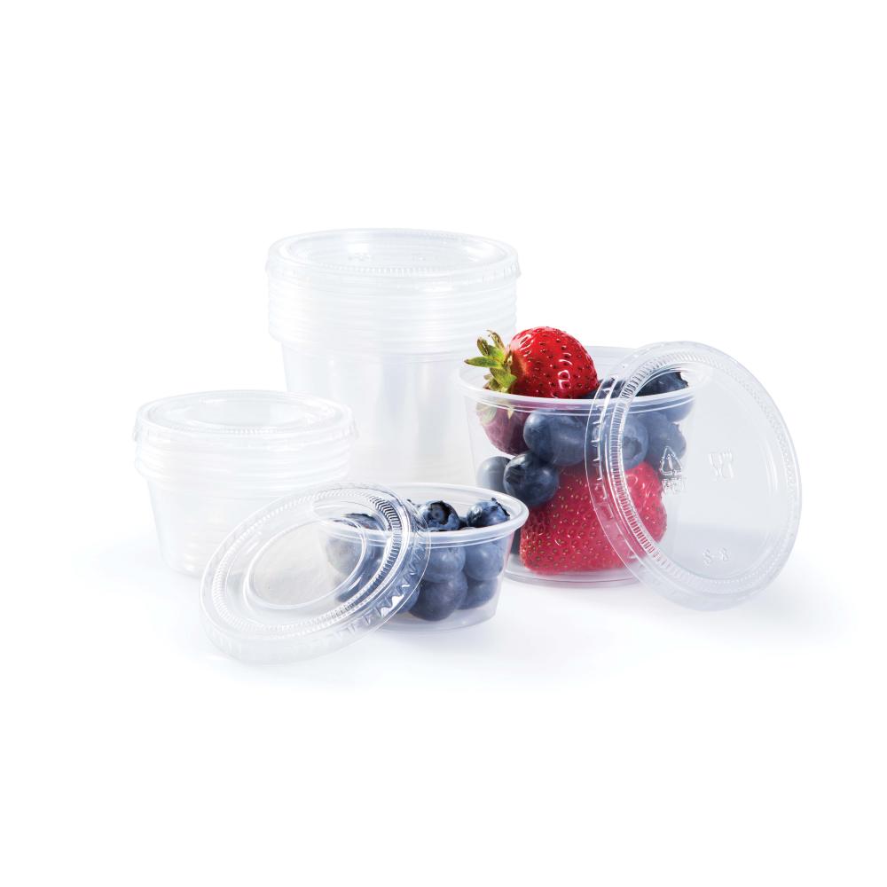 2Oz Portion Cups, Clear With Lid, 24 ct Party Decoration