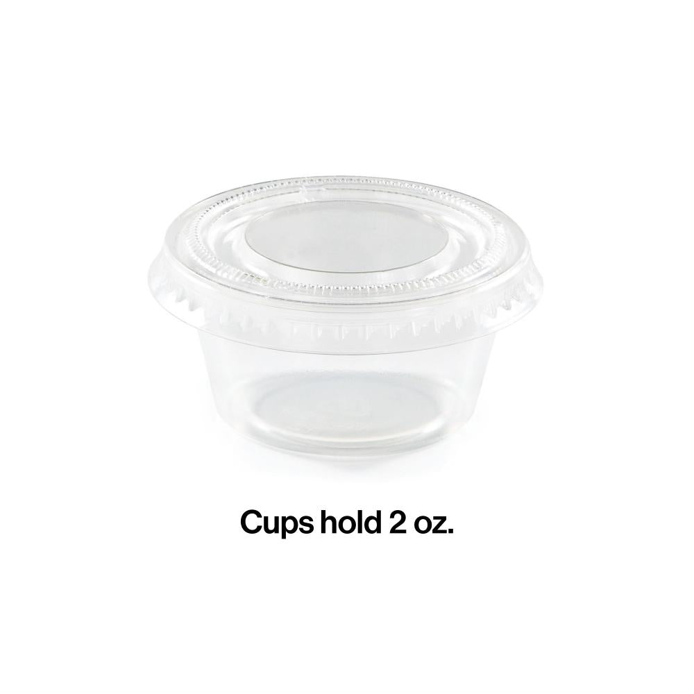2Oz Portion Cups, Clear With Lid, 24 ct Party Decoration