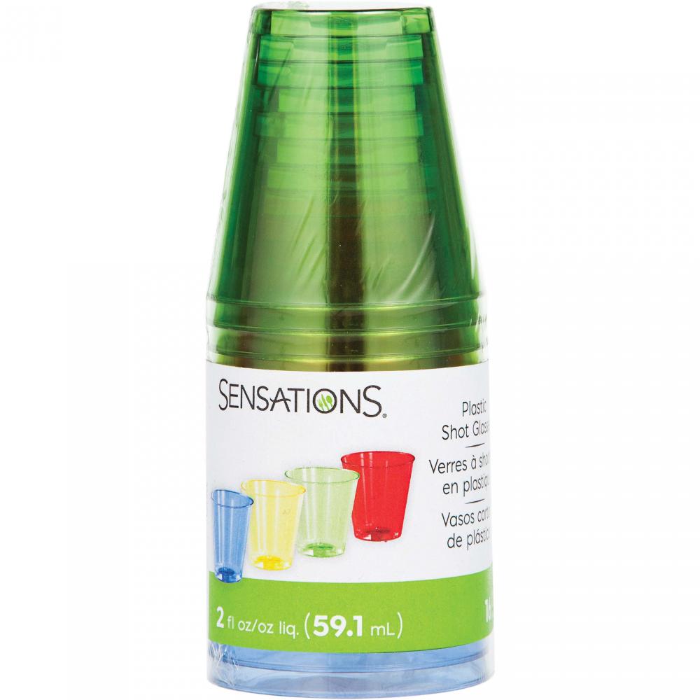 Asst Colors 16Ct 2 Oz Shot Glass, Assorted Colors, 16 ct Party Decoration