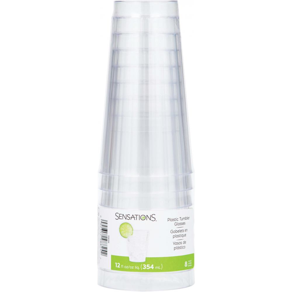 Clear Plastic Tumbler, 12 Oz, 8 ct Party Decoration