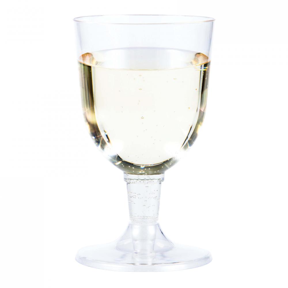 Clear Plastic Wine Glasses 5 Oz, 6 ct Party Decoration