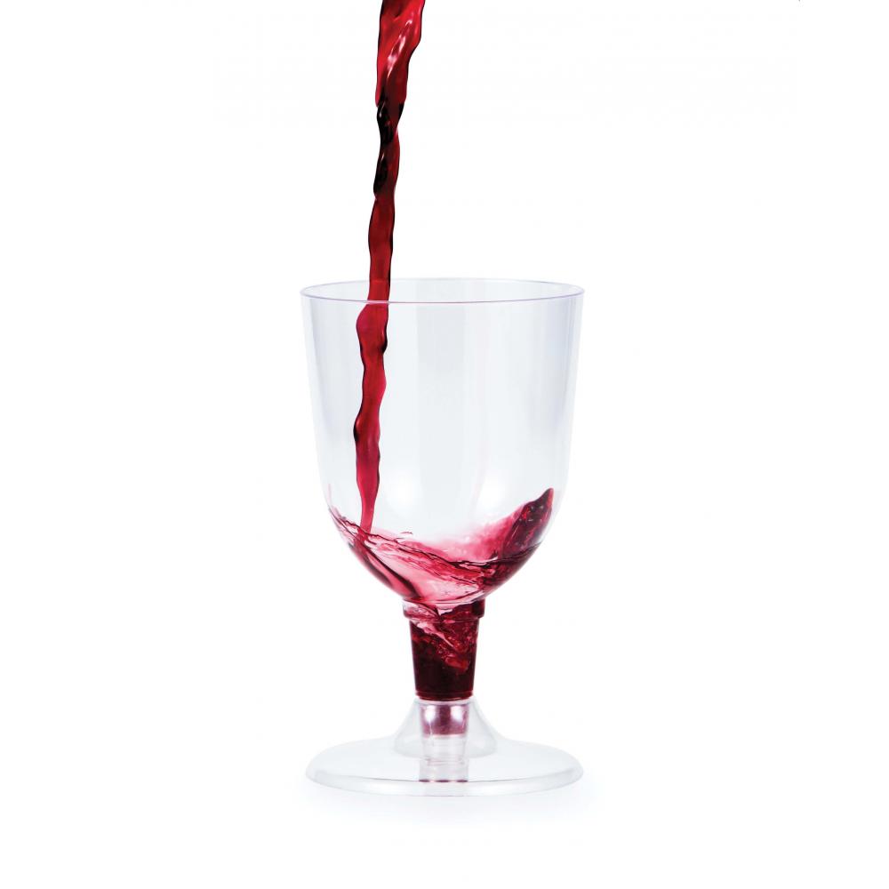 Clear Plastic Wine Glasses 5 Oz, 6 ct Party Decoration