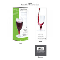 72ct Bulk 5 oz Plastic Wine Glasses