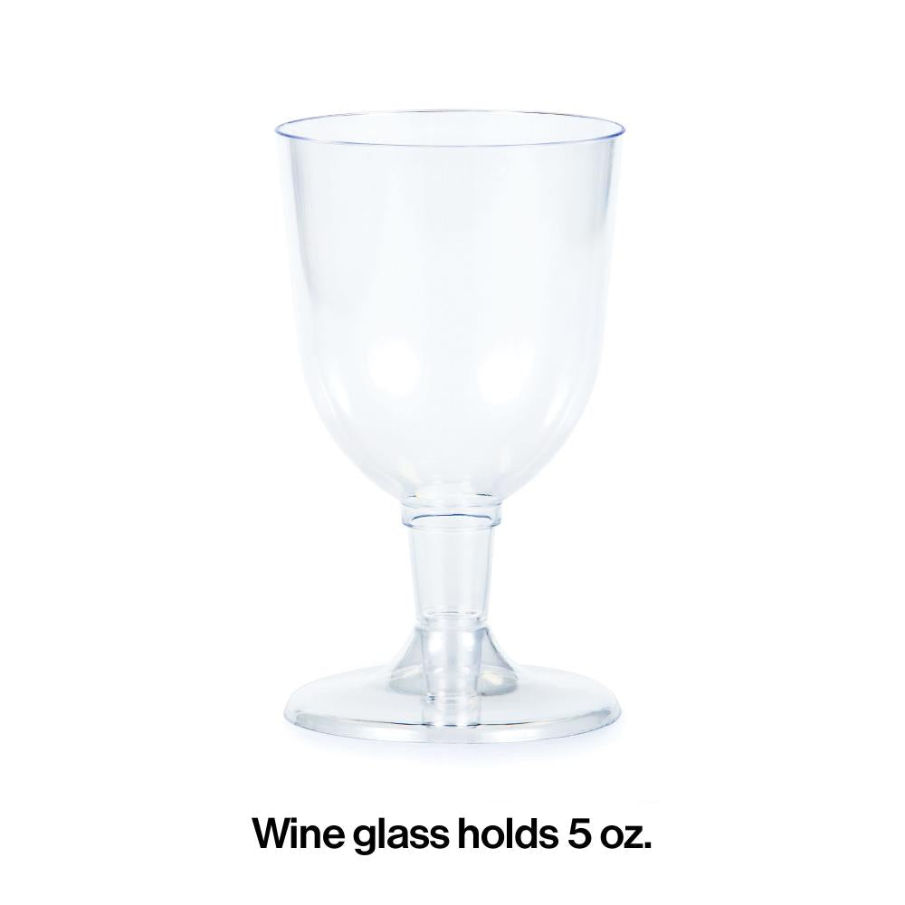 72ct Bulk 5 oz Plastic Wine Glasses