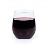 Clear Plastic Stemless Wine Glasses 14 Oz, 4 ct