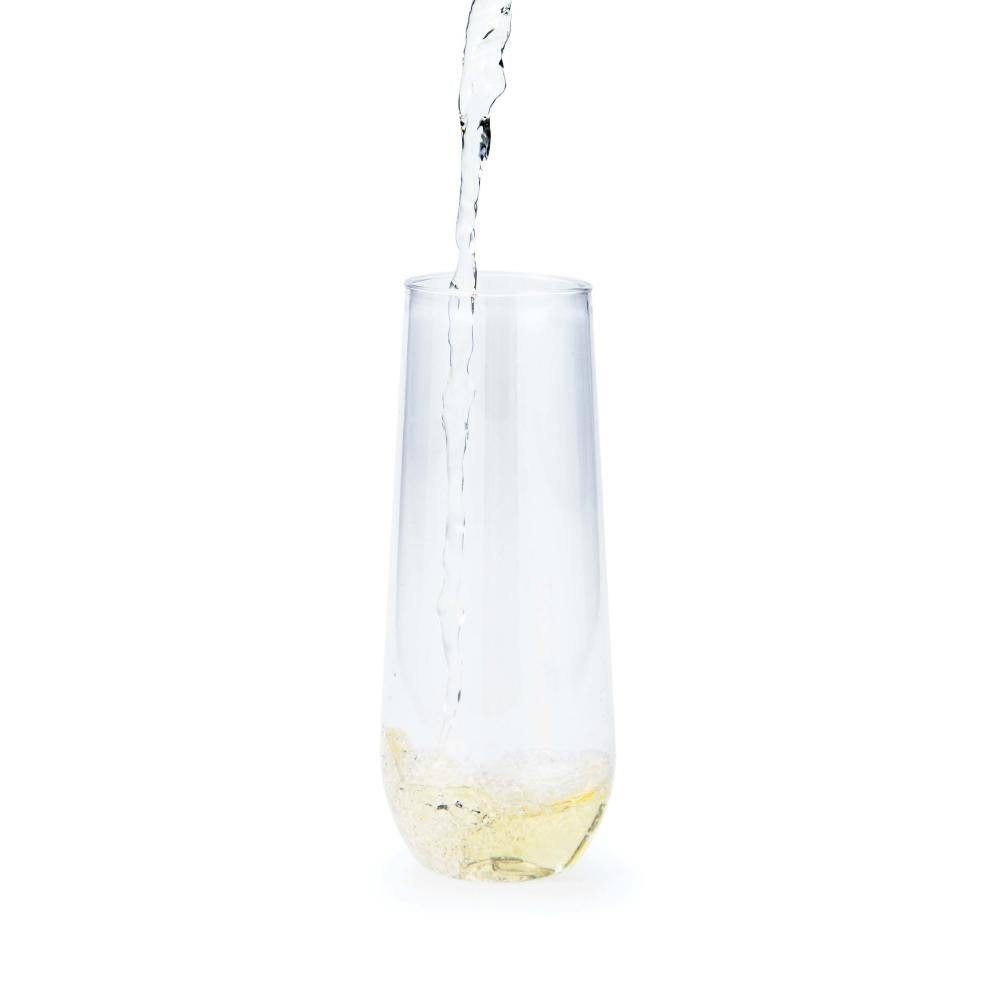 Clear Plastic Champagne Flutes, 9 Oz, 4 ct