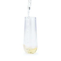 Clear Plastic Champagne Flutes, 9 Oz, 4 ct