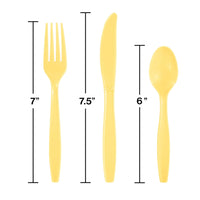 288ct Bulk Soft Yellow Assorted Cutlery