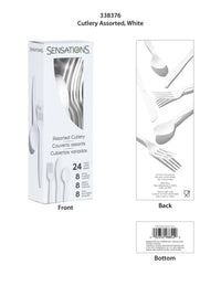 288ct Bulk White Assorted Cutlery
