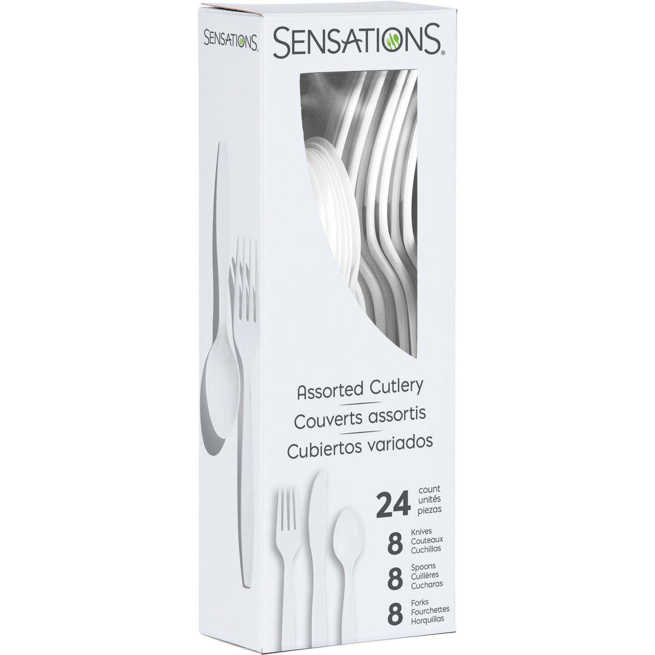 288ct Bulk White Assorted Cutlery