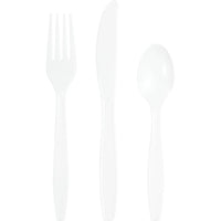 288 pc Bulk White Assorted Cutlery