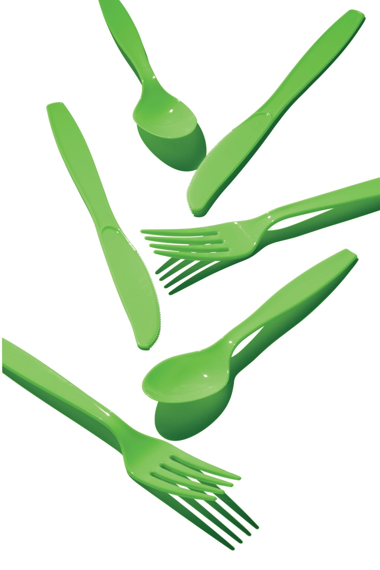 Bulk Case of Fresh Green 24ct Assorted Cutlery