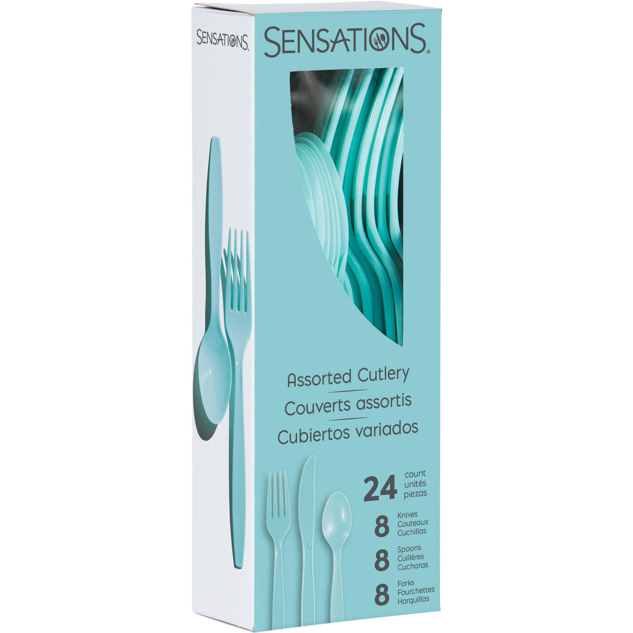 288ct Bulk Spa Blue Assorted Cutlery