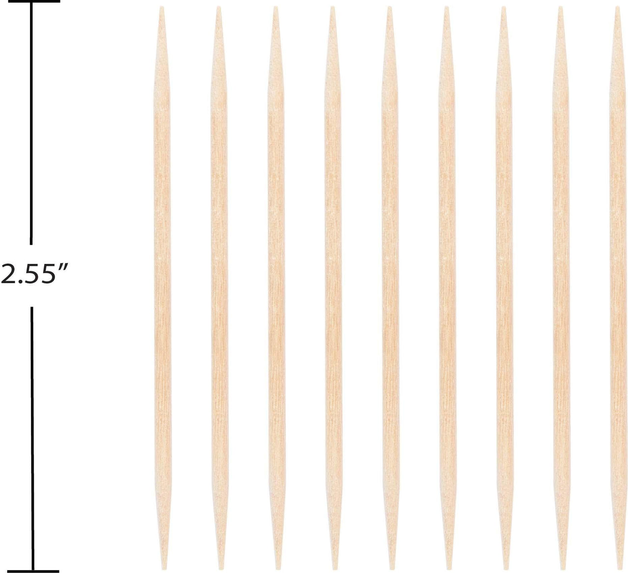 2400ct Bulk 2.5" Wood Toothpicks, Natural,