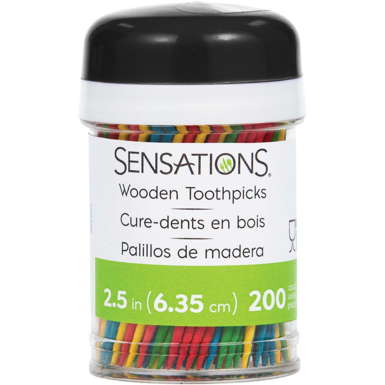 2400ct Bulk Assorted Color Wooden Toothpicks