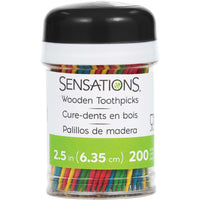 2400ct Bulk Assorted Color Wooden Toothpicks