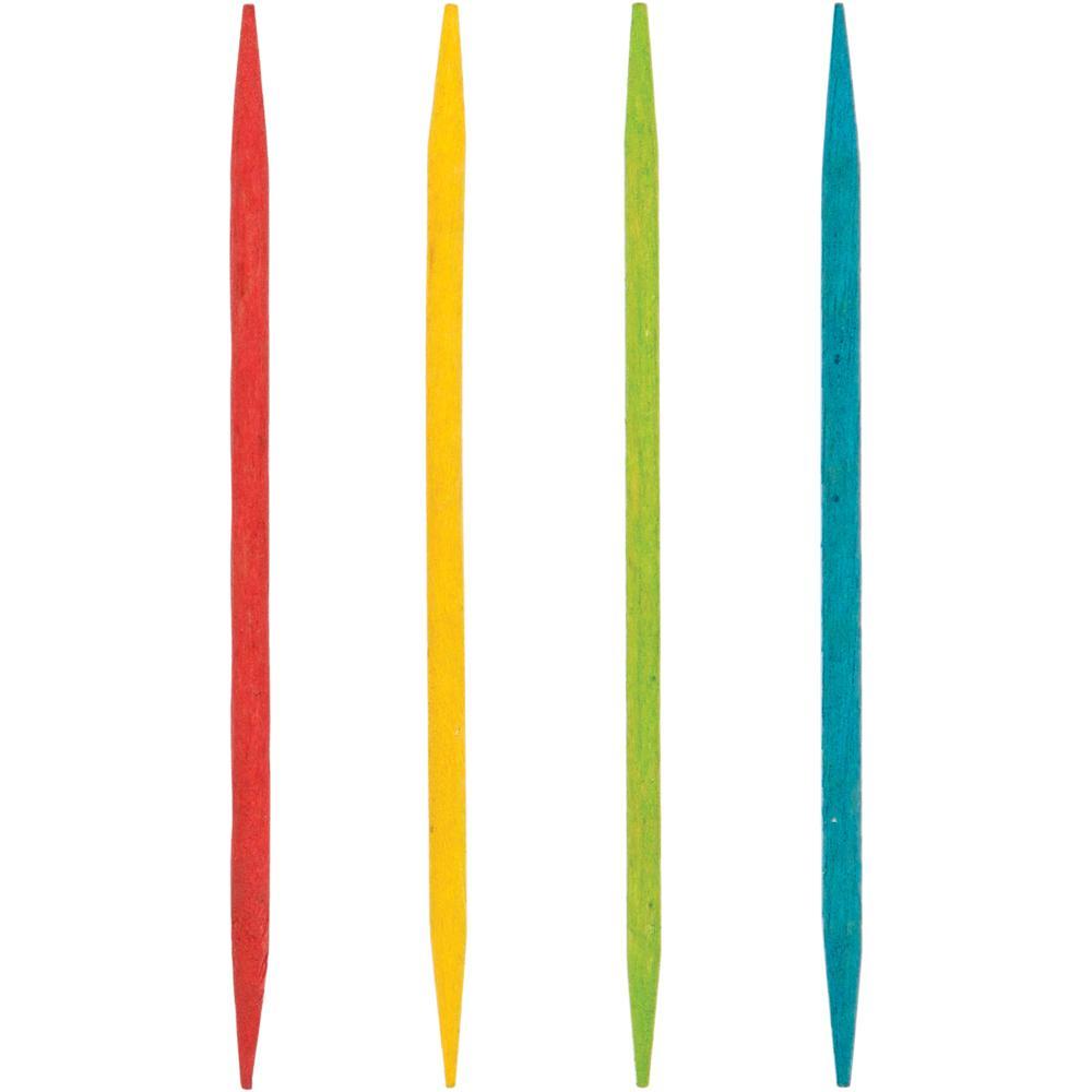 2400 pc Bulk Assorted Color Wooden Toothpicks
