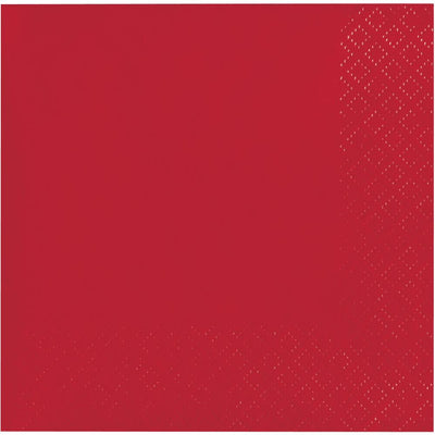 480 pc Bulk Classic Red 2Ply Beverage Napkin