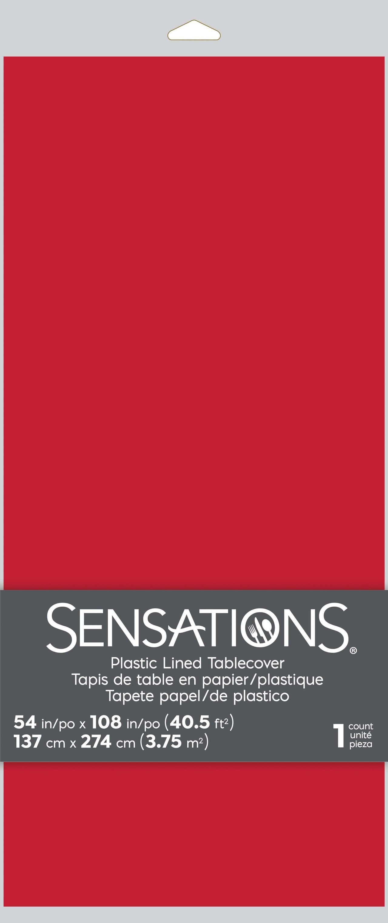 6ct Bulk Classic Red Tablecover, 54X108" Paper/Poly