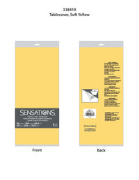 6ct Bulk Soft Yellow Tablecover, 54X108