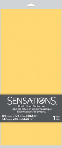 6ct Bulk Soft Yellow Tablecover, 54X108
