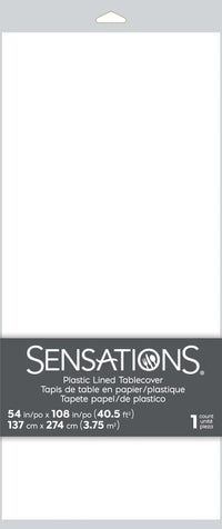 6ct Bulk White Tablecover, 54X108