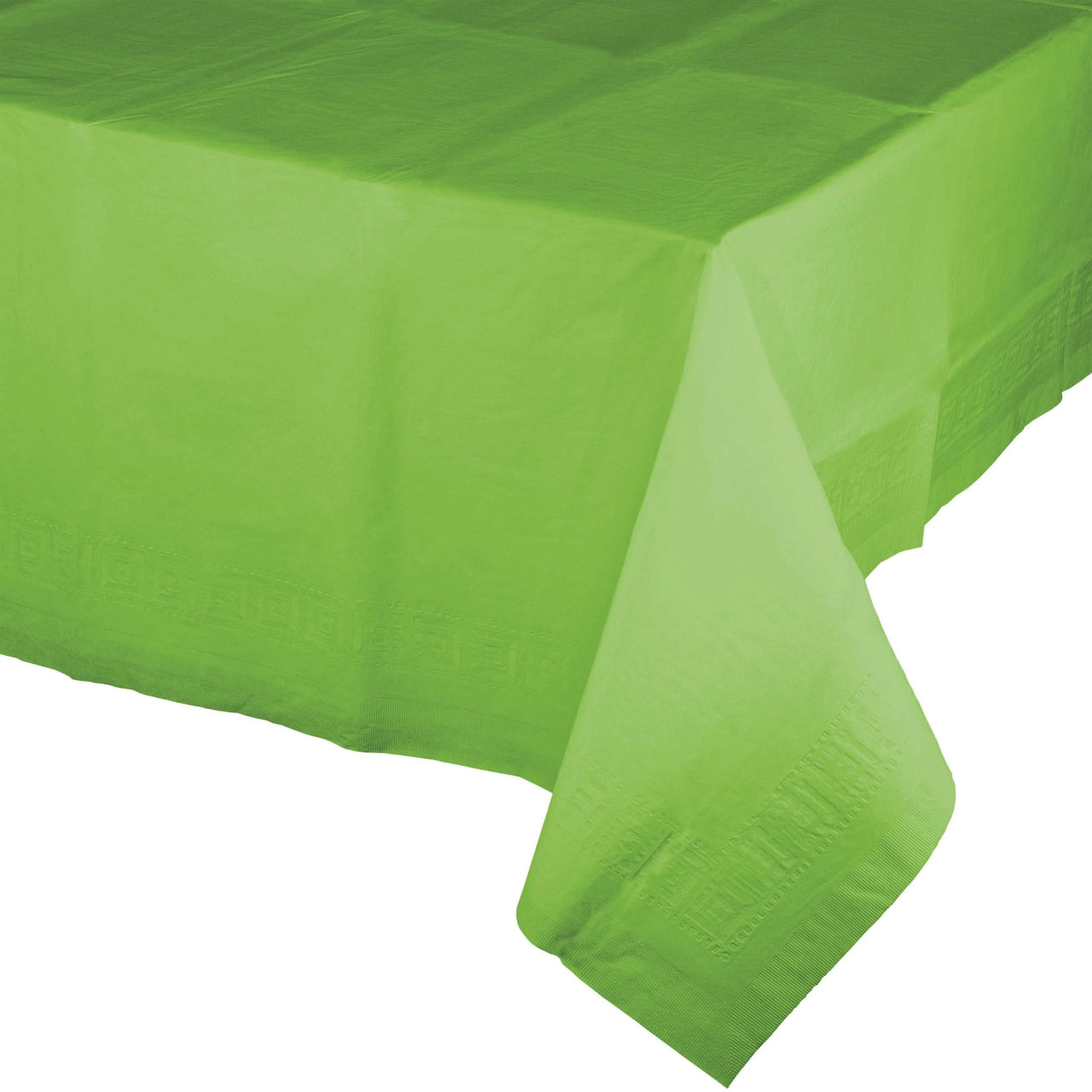 6 pc Bulk Fresh Green 1ct Tablecover, 54x108" Paper/Poly