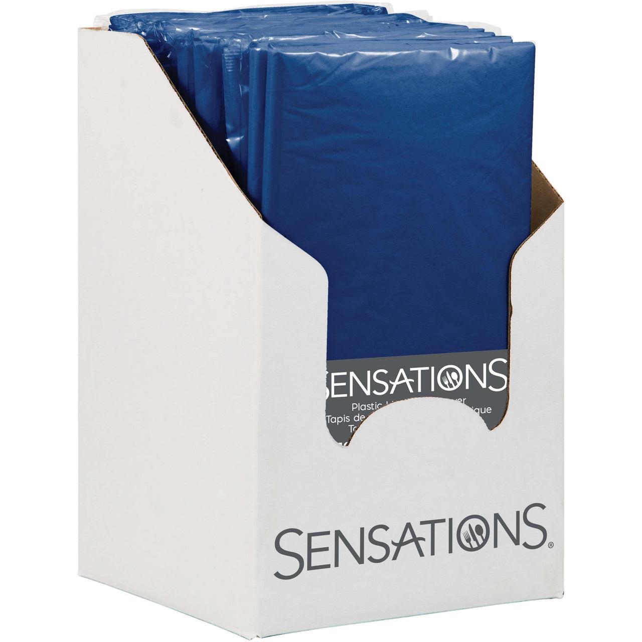 6ct Bulk Navy Tablecover, 54X108" Paper/Poly