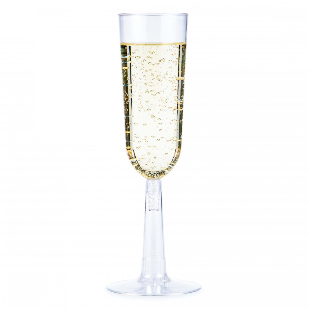 48ct Bulk 7 oz Plastic Champagne Flutes