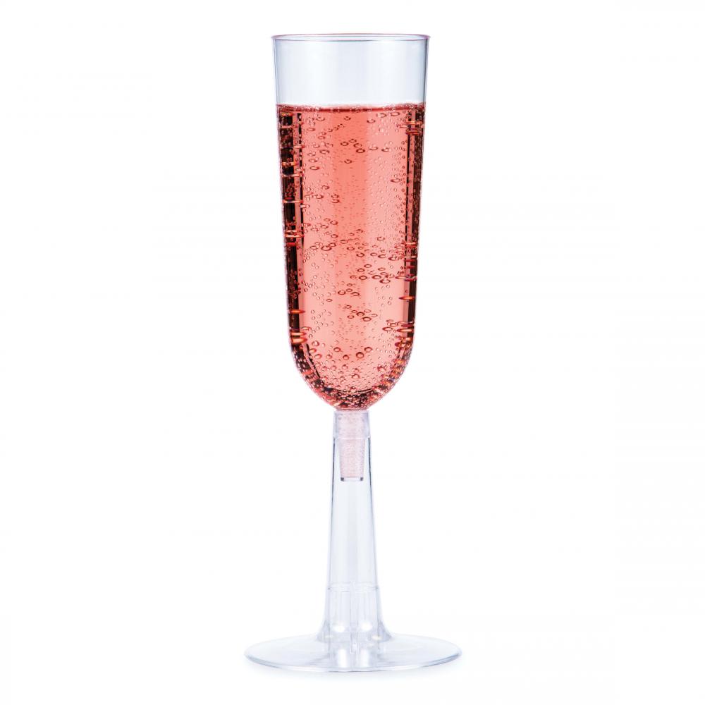 48ct Bulk 7 oz Plastic Champagne Flutes