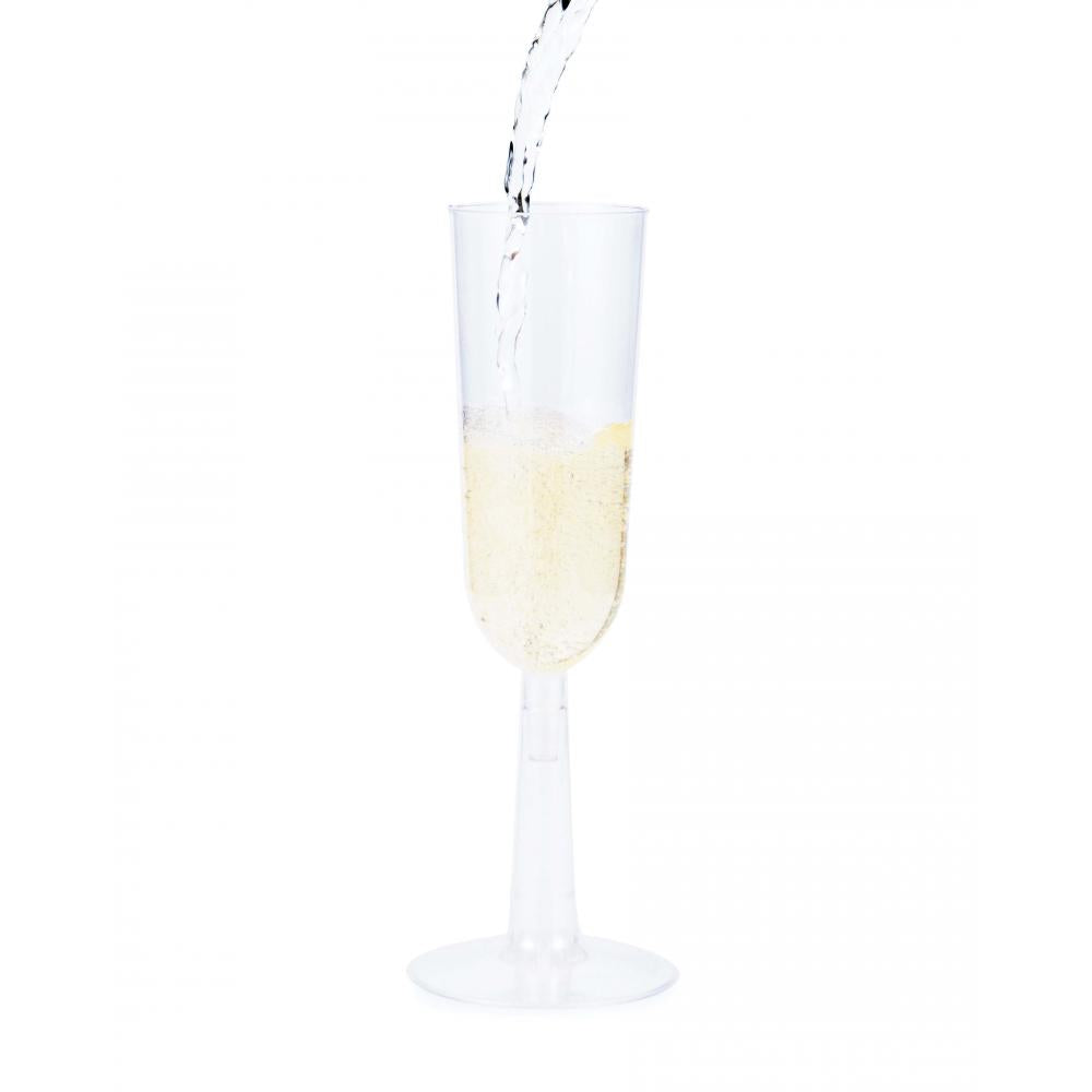 Clear Plastic Champagne Flutes, 7 Oz, 4 ct Party Decoration