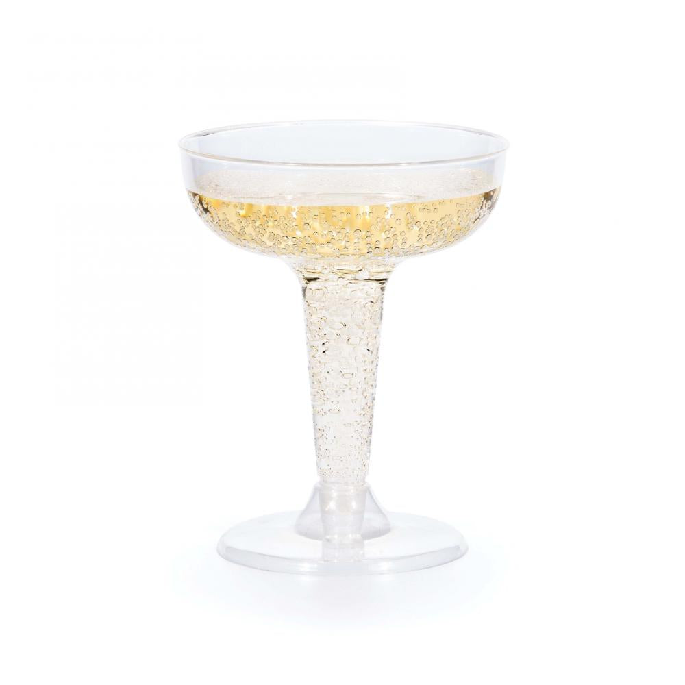 Clear Plastic Champagne Coupe, 4 Oz, 6 ct Party Decoration