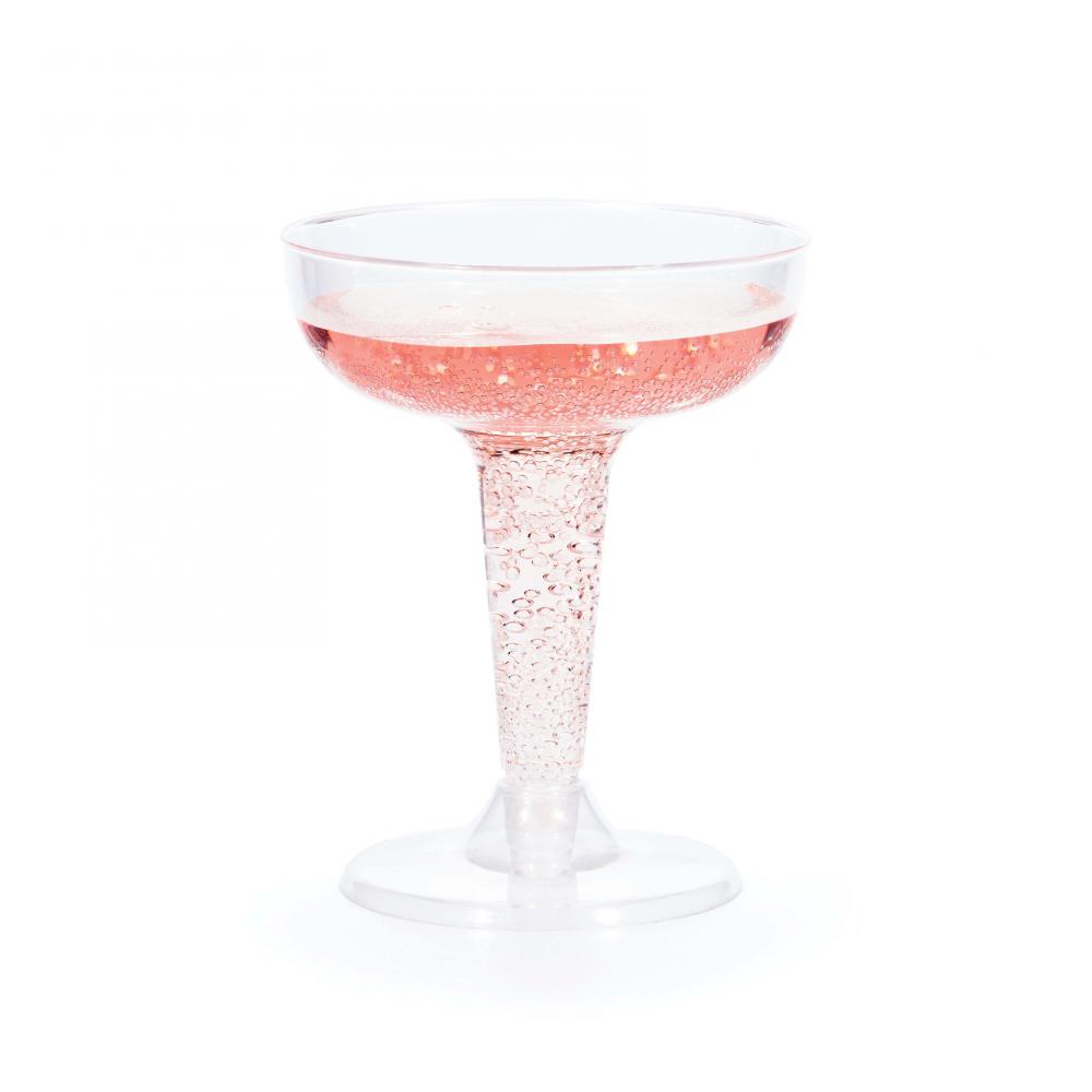 Clear Plastic Champagne Coupe, 4 Oz, 6 ct Party Decoration