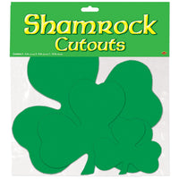 St. Patrick's Day Packaged Printed Shamrock Cutouts - Bulk/216 Cutouts