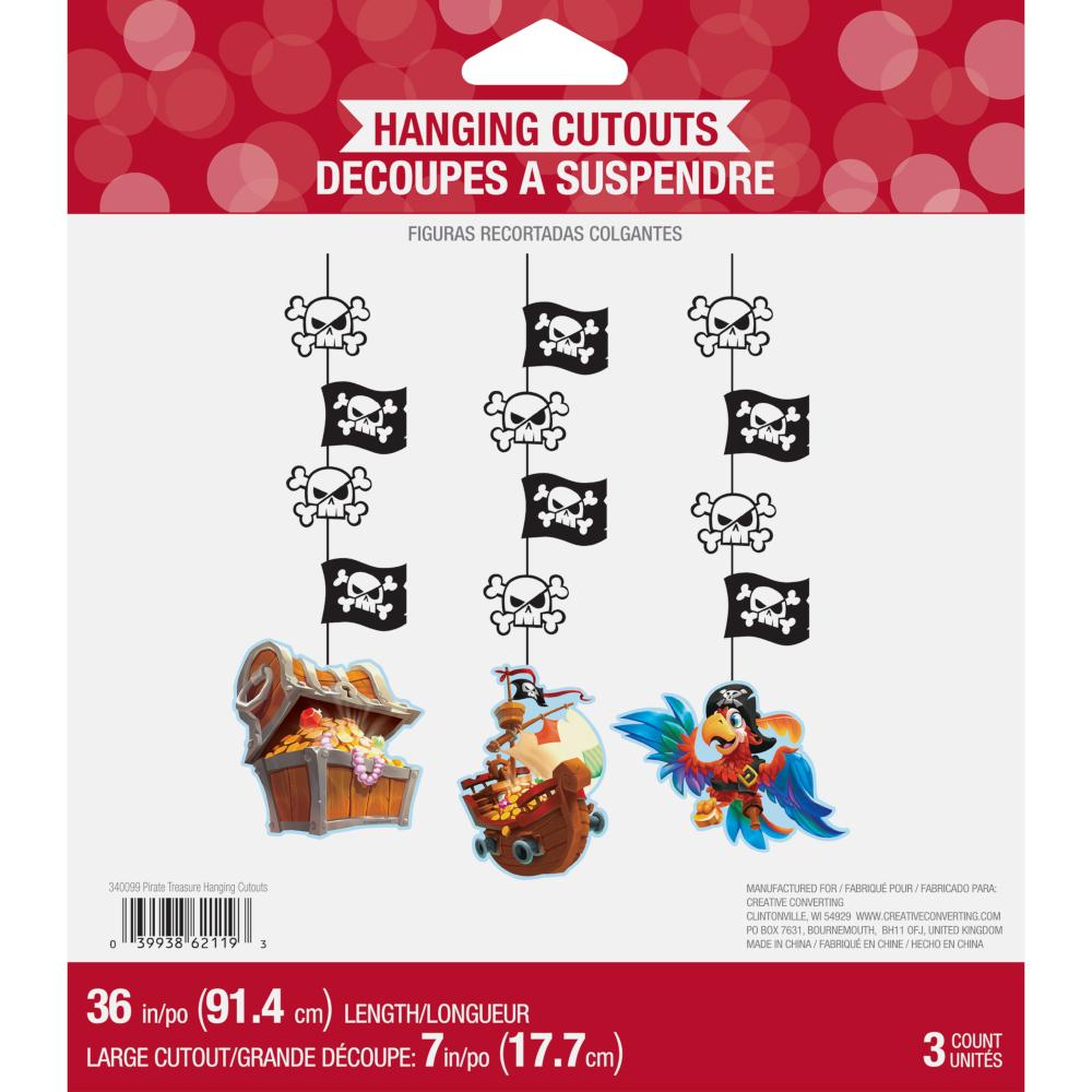 36ct Bulk Treasure Island Pirate Hanging Decorations