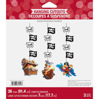 36ct Bulk Treasure Island Pirate Hanging Decorations