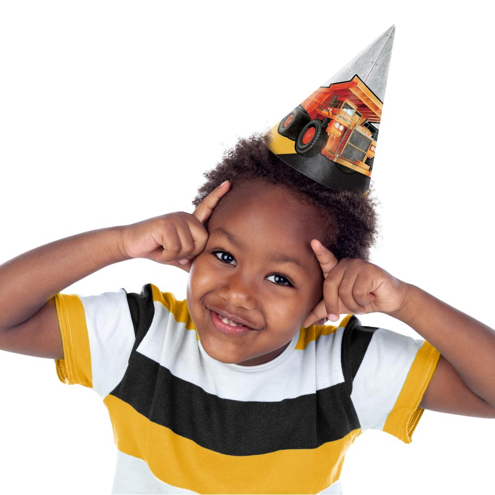 Big Dig Construction Party Hats, 8 ct Party Decoration