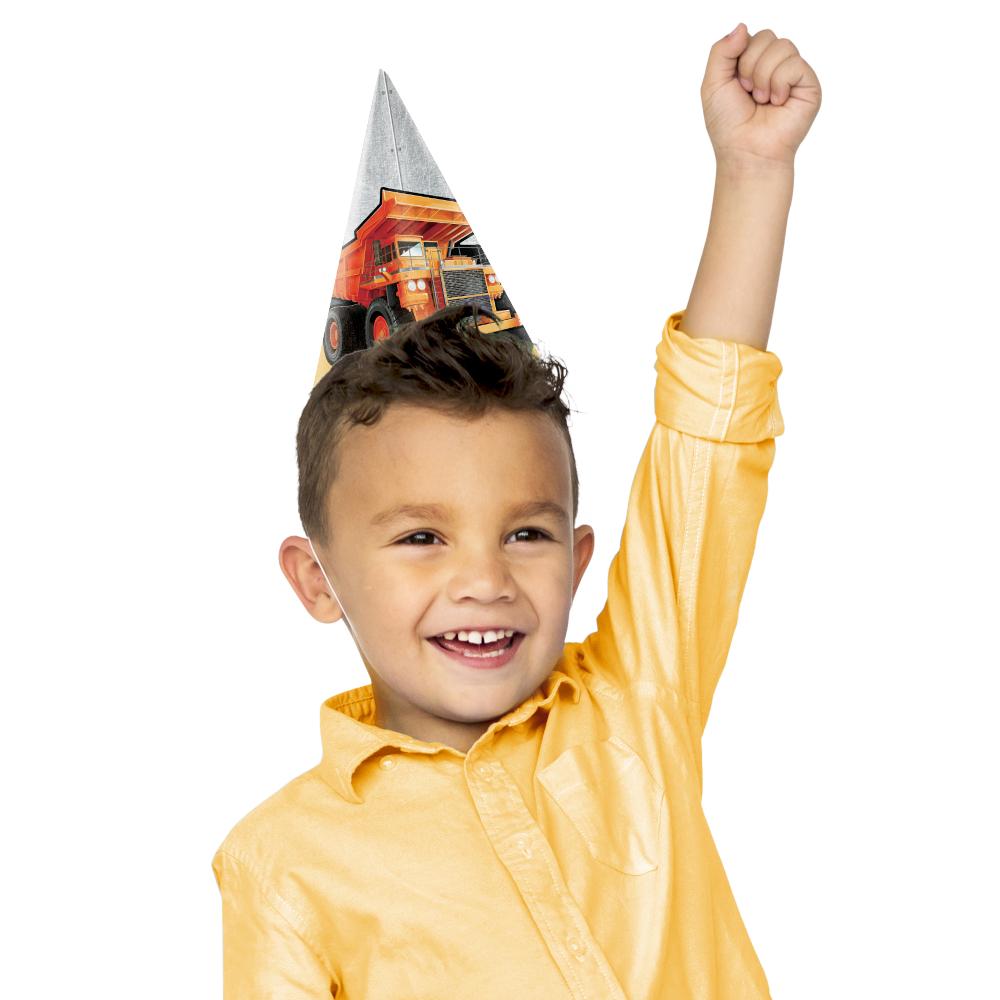 Big Dig Construction Party Hats, 8 ct Party Decoration