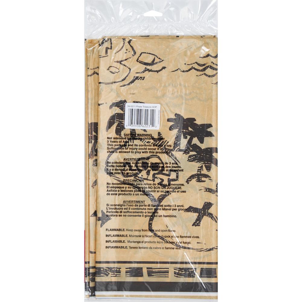 6ct Bulk Treasure Island Pirate Plastic Table Covers