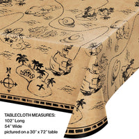 6ct Bulk Treasure Island Pirate Plastic Table Covers