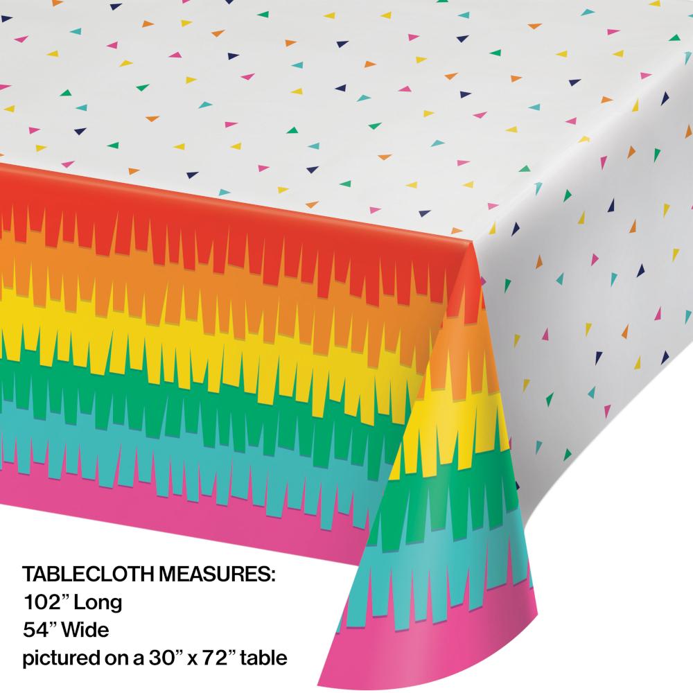 6ct Bulk Fiesta Fun Plastic Table Covers