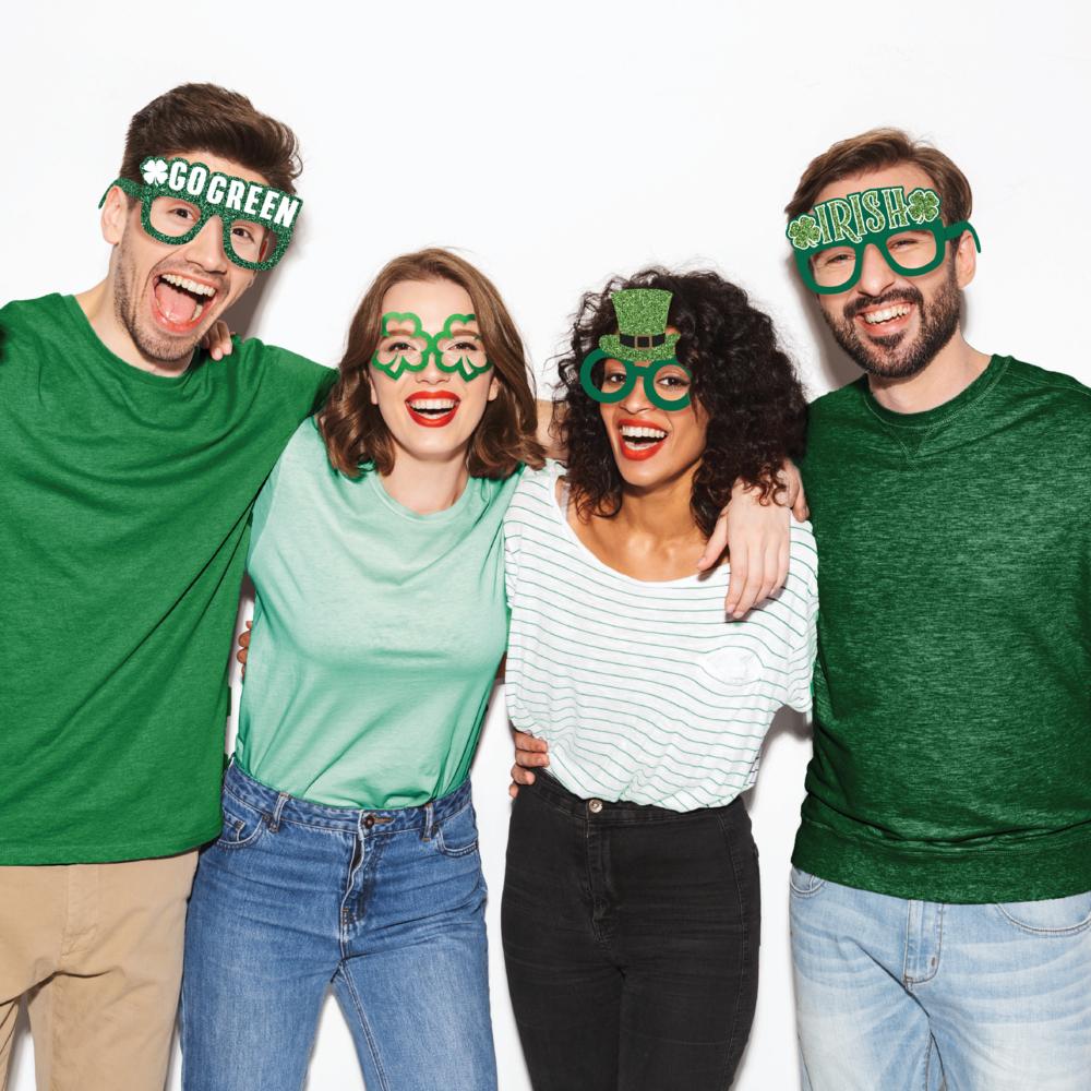 24ct Bulk St. Patrick's Day Deluxe Paper Eyeglasses