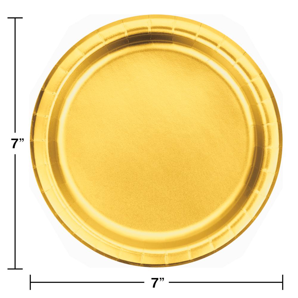 96ct Bulk Gold Foil Dessert Plates