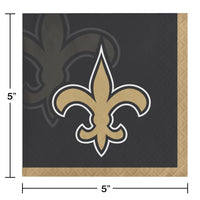 192ct Bulk New Orleans Saints Beverage Napkins