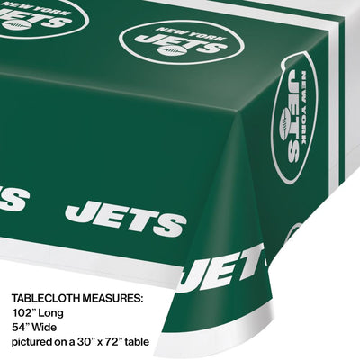 New York Jets Plastic Tablecover, 54"x102"
