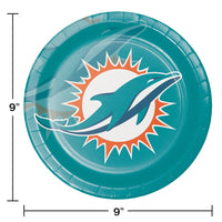96/Case Bulk Miami Dolphins Dinner Plates